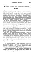 La main-d'oeuvre dans l'industrie sucrière à Cuba