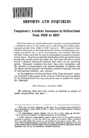 Compulsory accident insurance in Switzerland from 1923 to 1927
