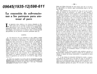 La concesión de subvenciones a los patronos para atenuar el paro