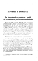 La importancia económica y social de los sindicatos profesionales en Polonia