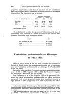L'orientation professionnelle en Allemagne en 1923-1924