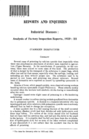 Industrial diseases: analysis of factory inspection reports, 1923. III