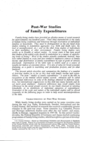 Post-war studies of family expenditures