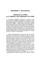 Condiciones de trabajo en la industria textil algodonera de la India