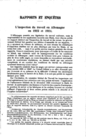 L'inspection du travail en Allemagne en 1923 et 1924