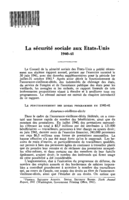 La sécurité sociale aux Etats-Unis: 1940-41