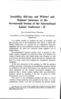 Invalidity, old-age, and widows' and orphans' insurance at the seventeenth session of the International Labour Conference: II