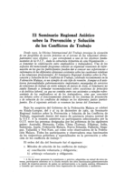 El seminario regional asiático sobre la prevención y solución de los conflictos de trabajo
