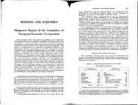 Manpower report of the committee of European economic co-operation