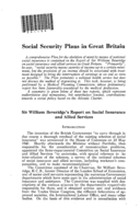 Social security plans in Great Britain