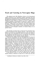 Food and catering in Norwegian ships