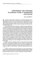 Libéralisation des échanges et politique d'aide à l'ajustement commercial