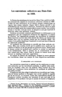 Les conventions collectives aux Etats-Unis en 1926