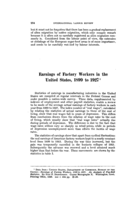 Earnings of factory workers in the United States: 1899 to 1927