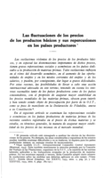 Las fluctuaciones de los precios de los productos básicos y sus repercusiones en los países productores