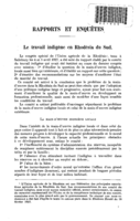 Le travail indigène en Rhodésia du Sud