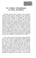 Les échanges internationaux de jeunes travailleurs