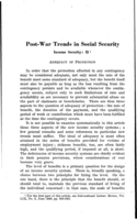 Post-war trends in social security: II, Income security