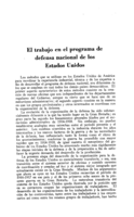 El trabajo en el programa de defensa nacional de los Estados Unidos