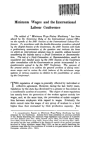 Minimum wages and the International Labour Conference