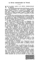 La Revue internationale du Travail