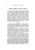 Labour problems in the West Indies