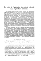 Les effets de l'application des contrats collectifs dans l'agriculture silésienne