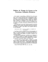 Política de tiempo de guerra en las posesiones coloniales Británicas
