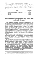 L'examen médical professionnel des jeunes gens en Grande-Bretagne
