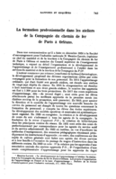La formation professionnelle dans les ateliers de Ia Compagnie du chemin de fer de Paris à Orléans
