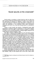 Social security at the crossroads