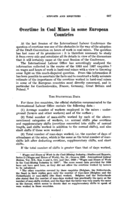 Overtime in coal mines in some European countries