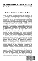Labour problems in time of war