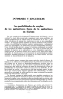 Las posibilidades de empleo de los agricultores fuera de la agricultura en Europa