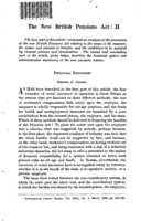 The new British pensions act: II
