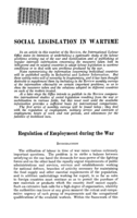 Regulation of employment during the war