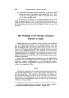 The working of the old-age insurance scheme in Spain