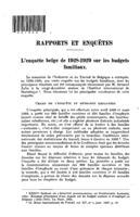 L'enquête belge de 1928-1929 sur les budgets familiaux