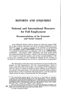 National and international measures for full employment: recommendations of the economic and social council