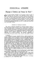 Physique of children and fitness for work