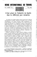 L'état actuel de l'industrie du lignite dans les différents pays européens