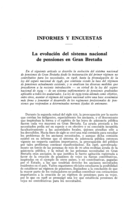 La evolución del sistema nacional de pensiones en Gran Bretaña