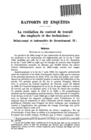 La résiliation du contrat de travail des employés et des techniciens: délai-congé et indemnités de licenciement. II
