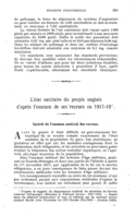 L'état sanitaire du peuple anglais d'après l'examen de ses recrues en 1917-18