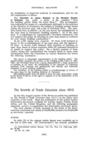 The growth of trade unionism since 1913