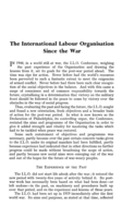 The International Labour Organisation since the war