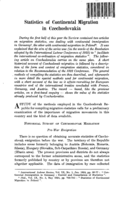 Statistics of continental migration in Czechoslovakia