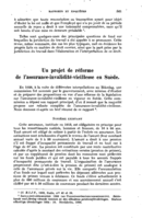 Un projet de réforme de l'assurance-invalidité-vieillesse en Suède