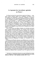 Le logement des travailleurs agricoles en France