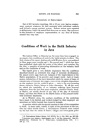 Conditions of work in the Batik industry in Java